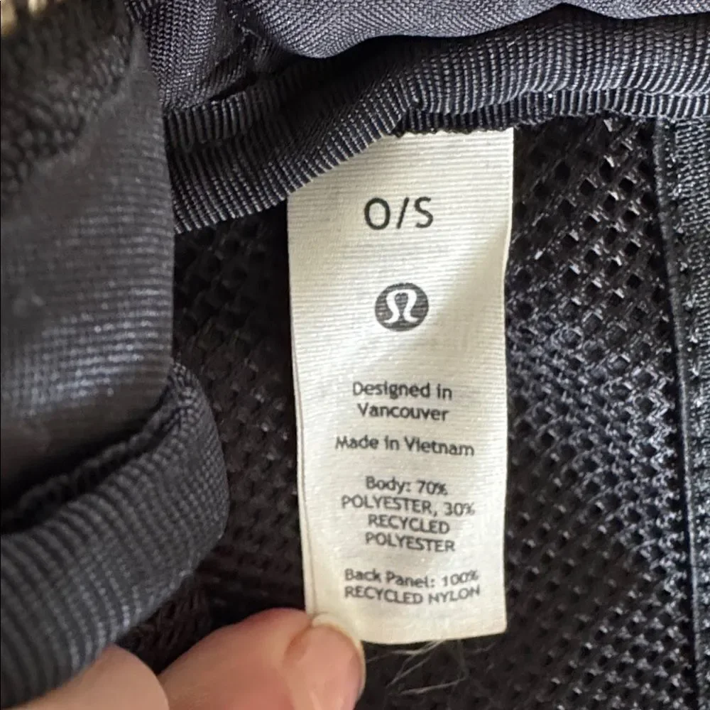 lululemon Everywhere Belt Bag Black Fleece Sherpa Gold Hardware Crossbody Casual